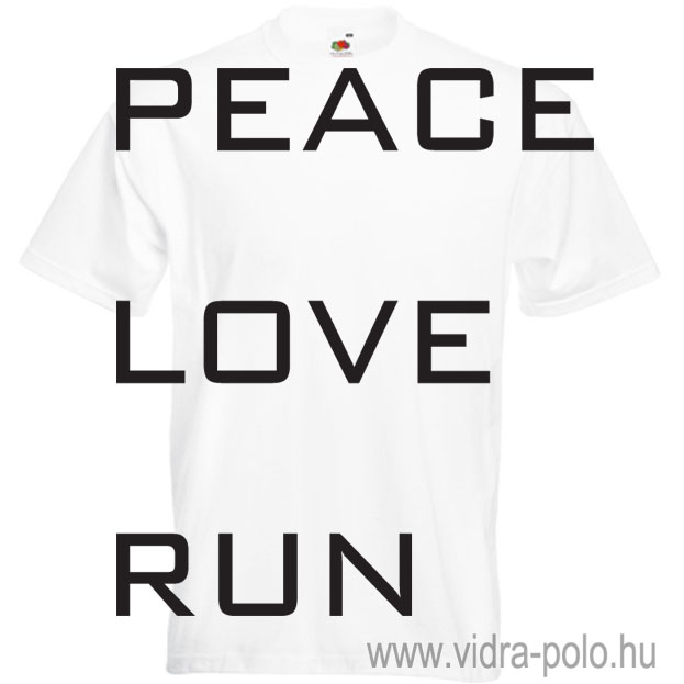 Camiseta Corrida De Rua Algodão Running Peace Love Run